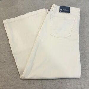 American Eagle Ultra Wide Leg Low Rise Stretch Denim Off White Size 8 Reg